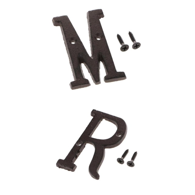 2 Letras Decorativas para Puerta, Etiquetas Creativas, Letras para Pared, Decoración para Jardín y Hogar SEÑOR
