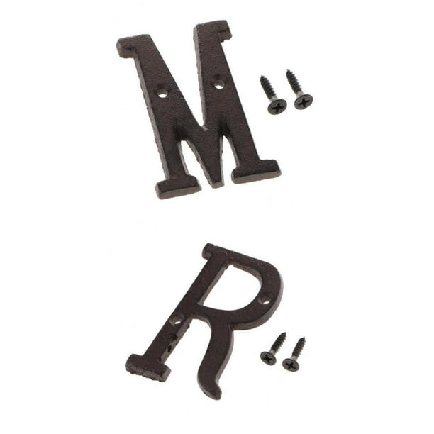 2 letras de pared para puerta de casa al aire libre, letras creativas para montar en la pared, decoración del hogar SEÑOR