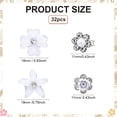 thumbnail image 2 of 32Pcs Plastic Dreadlocks Beads with Alloy Findings Flower White 11~18x10~19x8.5~11mm, 2 of 5