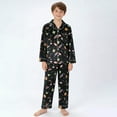 thumbnail image 2 of BJUTIR Boys Clothes Set Long Sleeve Pajama Dinosaur Print Rocket Football Kids Homewear Soft Comfy Loungewear Two Piece Outfit Durable Clothing Set Size 9-10 Years, 2 of 9