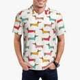 thumbnail image 1 of Fotbe Dachshund Dog Puppy Camiseta Polo de Golf para Hombre con Estampado – Camisa Deportiva Transpirable con Cuello Abotonado-XX-Large, 1 of 6
