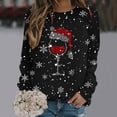 thumbnail image 2 of Towmus Womens Tops Long Sleeve Fall Women's Casual Print Sweatshirts Thermal Crewneck Long Sleeve T-Shirts Loose Fitting, 2 of 6