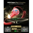 thumbnail image 2 of USB C 60W Super Fast Car Charger PD& QC3.0 with 5ft 30W Type C Coiled Cable, Car Phone Charger Adapter for iPhone 15 Pro Max Plus, Samsung Galaxy S24/S23/S22, Google Pixel/Moto/LG/Android, iPad Pro…, 2 of 15