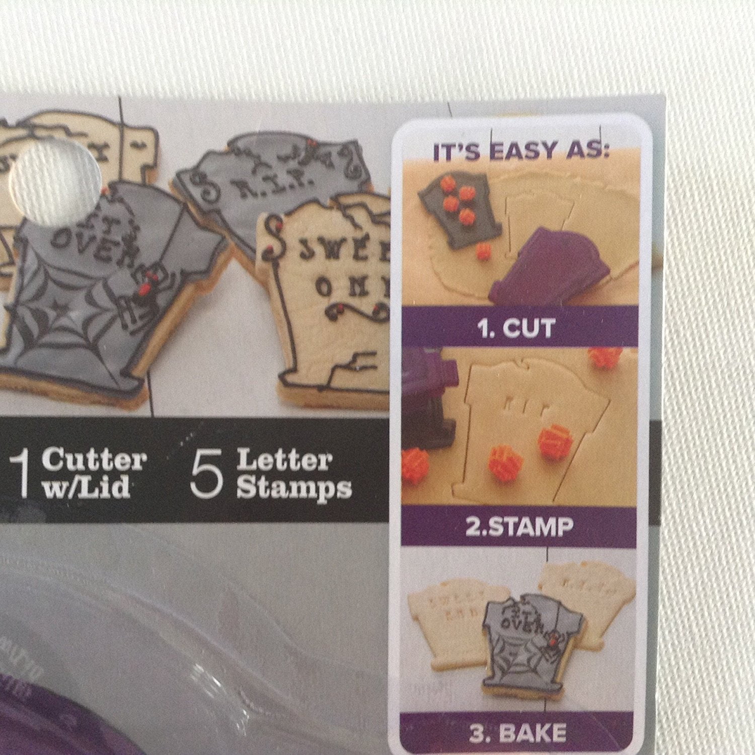 Sweet Creation Halloween Cookie cutter and Stamp 4Pk New 