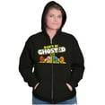 thumbnail image 3 of PACMAN Don't Be Ghosted Dating Joke Zip Up Hoodie Men's Women's Brisco Brands S, 3 of 6