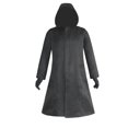 thumbnail image 2 of Squid Game Halloween Hero Bodysuit, Adult Black Long-Sleeved Cosplay Coat Trench Coat Boys Kids Funny Cosplay Costumes with Accessories for Men (Black) Size: L, 2 of 5
