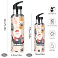 thumbnail image 2 of Yayeee 20oz Double Wall Stainless Steel Water Bottle with Flip Straw, Beige Christmas Santa, 2 of 7