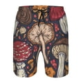 thumbnail image 4 of Kll Forest Wild Mushroom Men'S Casual Summer Beach Shorts Hawaiian Shorts With Pockets-X-Large, 4 of 9