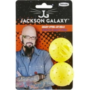 Jackson Galaxy Spiral LED Balls Cat Toy, Yellow, 2 pk