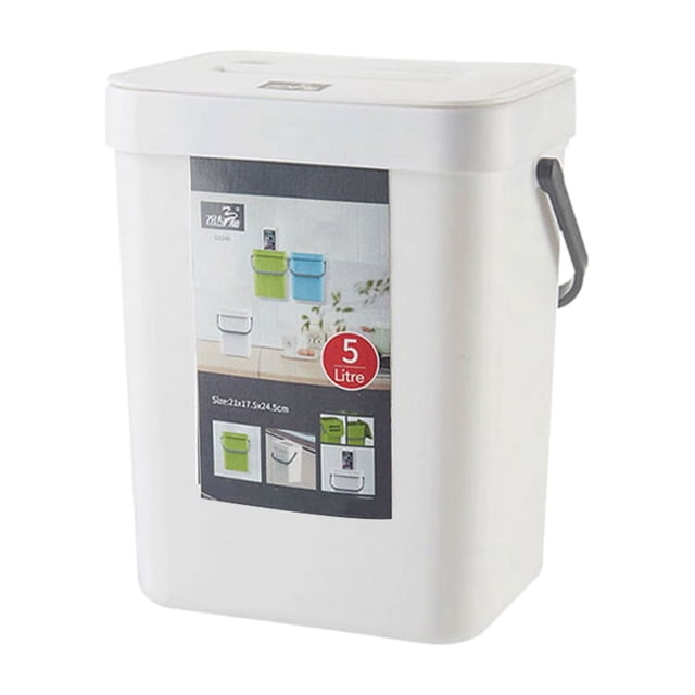 Youkk Sturdy And Durable Wall Mounted Trash Cans For Clean Household Environment white 3L