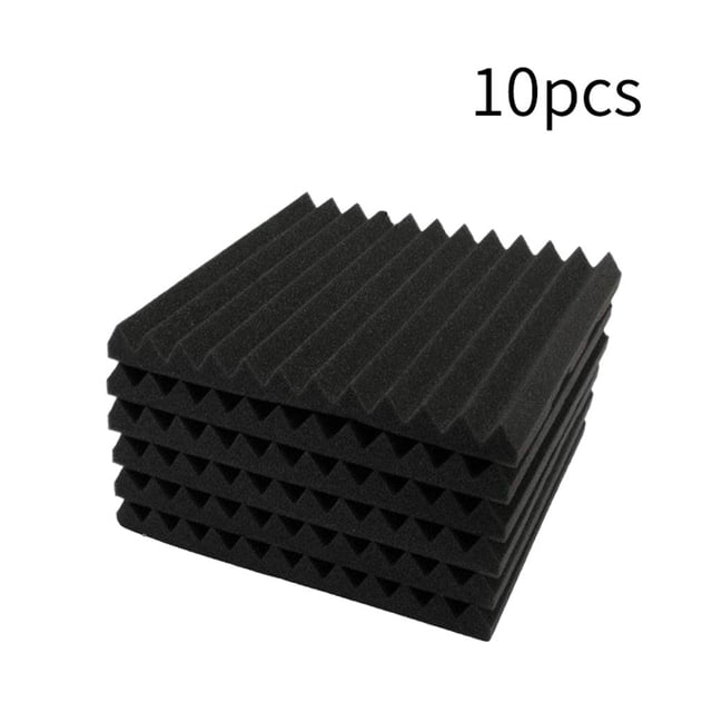 Espuma Acústica Para Estudio, 10 Uds., 300X300X25Mm, Espuma De Sonido, Esponja Protectora A Prueba De Sonido, Panel De Tratamiento De Absorción Insonorizado Yuarrent EL010035-00