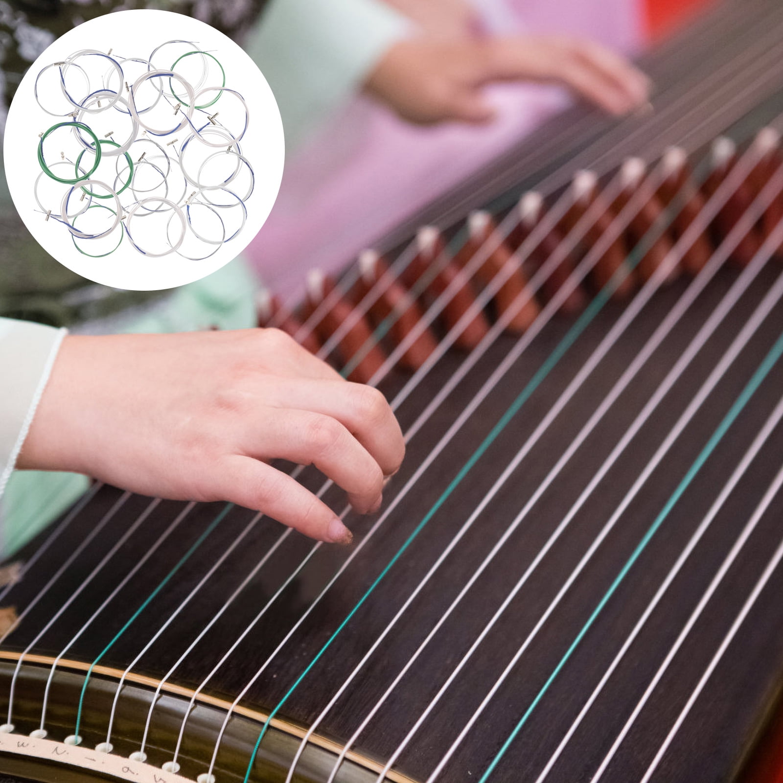 UPKOCH Practical Guzheng String Assorted Color 21Pcs 61.4x0.55in