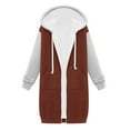 thumbnail image 5 of Long Zip Up Hoodies for Women Cotton,Zip Up Hoodies for Women Long Tunic Sweatshirts Plus Size Long Sleeve Casual Drawstring Hooded Sweatshirt Jacket, 5 of 5