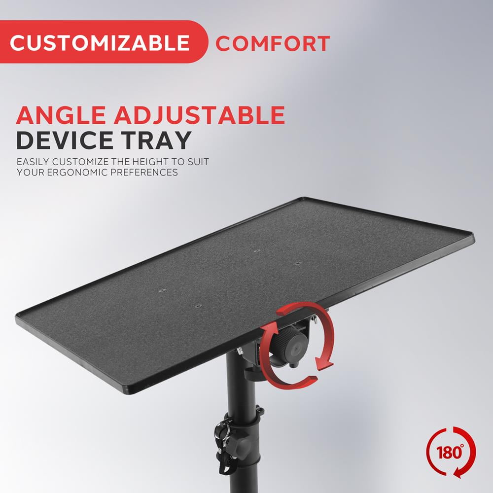 Universal Laptop Device Stand - Height Adjustable Tripod Mount (For Laptop, Notebook, Mixer, DJ Equipment)