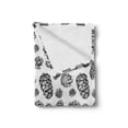 thumbnail image 2 of Evergreen Soft Flannel Fleece Blanket, Close Up Detailed Sketch Art Motifs of Pine Cones Pencil Drawn Like, Cozy Plush for Indoor and Outdoor Use, 50" x 60", Charcoal Grey and White, by Ambesonne, 2 of 6