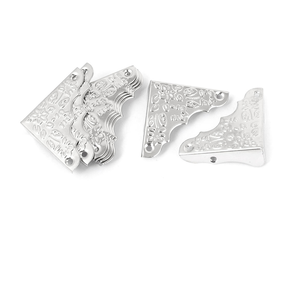 desk cover box corner angle brackets protector guard silver tone 8pcs
