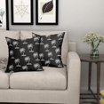 thumbnail image 4 of Coconut Tree Black Pillow Covers 20X20 Inch Set of 2 Coastal Tropical Plants Trees Decorative Pillow Cases Summer Beach Vintage Cushion Case Hawaiian Home Decor for Sofa Couch Outdoor, 4 of 6