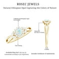 thumbnail image 6 of Rosec Jewels Natural Ethiopian Opal Flower Promise Ring for Women - Opal Diamond Ring - AAA Quality - Ready to Gift, 18K Yellow Gold, US 6.50, 6 of 10