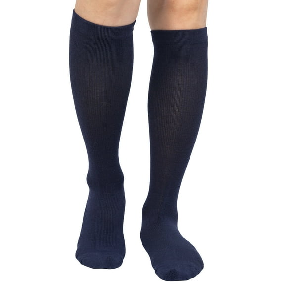 MD FootThera 3 Pairs Bamboo Compression Socks for Women & Men Circulation 8-15mmHg Cushion Support Stockings