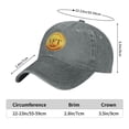 thumbnail image 5 of DouZhe Adjustable Washed Cotton Baseball Cap - NFT Digital Crypto Currency Prints Vintage Dad Hat Unisex Sports Caps (Gray), 5 of 7