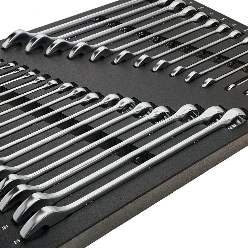 Wiha Tools 31 Piece Combination Wrench Tray Set - SAE and Metric