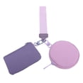 thumbnail image 2 of Zip Wristlet Wallet, Portable Water Proof Detachable Dual Pouch Coin Purse Keychain  for Travel, 2 of 7