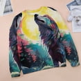 thumbnail image 6 of Colorful Lone Wolf Mom Sweatshirt For Women Long Sleeve Pullover, 6 of 7