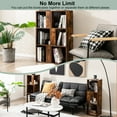 thumbnail image 5 of Costway 2 PCS 3-tier Wood Bookshelf Display Storage Rack for Small Spaces Rustic Brown, 5 of 11