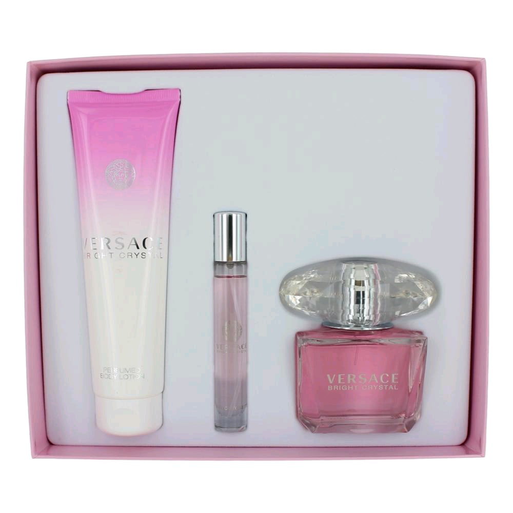versace crystal perfume set