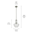 thumbnail image 2 of 42141NI Kichler Lighting Everly - 1-Light Medium Pendant with Transitional Style 15.25 Inches Tall by 10.5 Inches Wide-Brushed Nickel Finish-Clear, 2 of 4