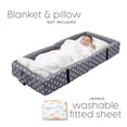 thumbnail image 4 of Milliard Cama de suelo para niños pequeños con sábana bajera, cuna lavable para dormir, cama cómoda y portátil para niños, cama plegable para niños pequeños (gris), 4 of 5