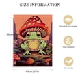 thumbnail image 2 of COMIO Framed Retro Meditating Frog Wall Art Carefree Frog Prints Vintage Frog Mushroom Picture Trendy 70s Aesthetic Poster Quote Wall Print for Bathroom Wall Decor, 2 of 5