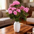 thumbnail image 5 of Artificial Geraniums Outdoor Flowers, Fake Silk Plants with Blooms, UV Resistant Plastic Greenery, Spring Floral Decor, Artificial Flowers for Garden Porch Planter Decoration, 5 of 7