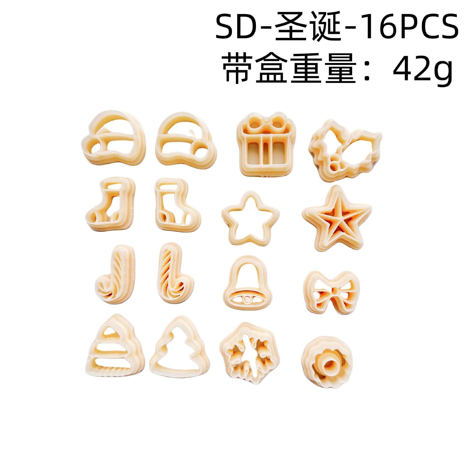 16-piece set of mini Christmas earring molds, soft clay molds, DIY handmade jewelry tools