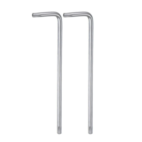 Uxcell T27 Tamper Proof Torx Wrench L Shape 4.53" Long Arm High Carbon Steel Hand Tool, 2 Pack