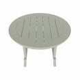 thumbnail image 5 of WestinTrends Malibu Patio Dining Table, All Weather Poly Lumber Adirondack 47" Trestle Round Outdoor Table with Umbrella Hole, Sand, 5 of 7