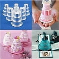 thumbnail image 4 of Travelwant Mini 3-Tier Cupcake Pudding Cookie Mold Chocolate Cake Mold Baking Pan Party Food Mould, Aluminum Alloy Multi Tier Cake Pan Baking Pan Nonstick, 4 of 7