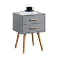 thumbnail image 2 of Convenience Concepts Oslo 2 Drawer End Table, Gray, 2 of 5