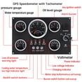 thumbnail image 3 of Boat Dash Instrument Panel, Red LED 0 To 120MPH UV Resistant Voltage Display 5 Gauge Set Instrument Panel IP67 Waterproof Rust Proof  for 12V Yacht, 3 of 7