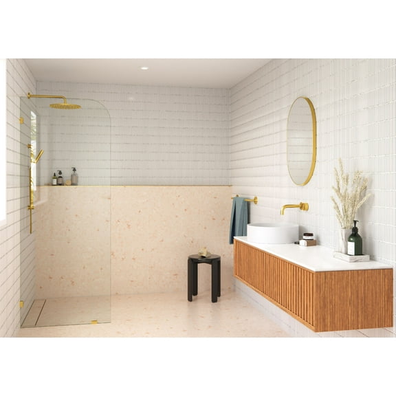 Glass Warehouse Gw-F-Rad-30 Solaris 78" High X 30" Wide Shower Screen Frameless Shower