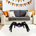 thumbnail image 5 of Large Halloween Spider Decorations, Light up LED Eyes Legs Battery Operated Realistic Black Hairy Spider Scary Halloween Decor Outdoor Indoor Spider Web Yard Haunted House Party, 5 of 6