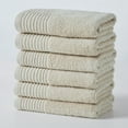 thumbnail image 5 of Ultra-Soft Modern Ribbed Cotton Quick Dry Towel Set (6 Pack Hand Towel, Oatmeal), 5 of 6