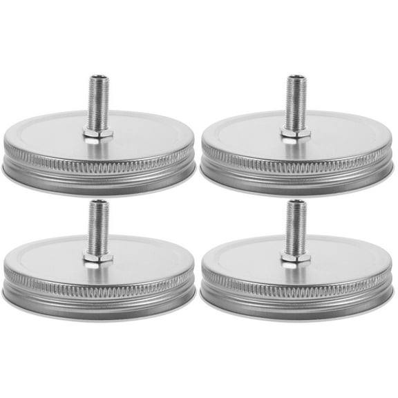 4 Pcs Mason Jar Oil Lamp Covers Light Lid Replacement Stainless Steel Shade Bottle