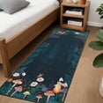 thumbnail image 2 of GlowSol Hallway Runner Rug 2'x6' Kitchen Washable Hallway Non-Slip Bedroom Runner Rug Animal Print Mushroom Forest Print Runners for Laundry, Blue Green, 2 of 8