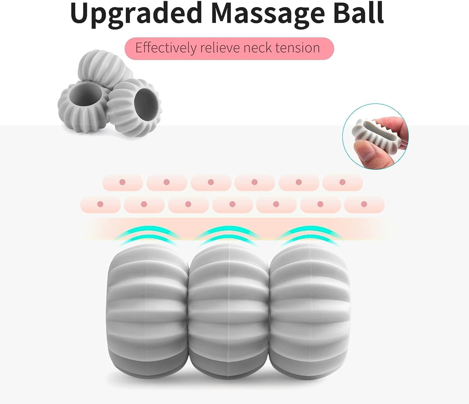 Neck Massager Roller,Handheld Massager with 6 Balls Massage Point, Neck  Pain Relief Massager for Dee…See more Neck Massager Roller,Handheld  Massager
