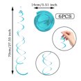 thumbnail image 5 of Thinsont 6pcs Set 27.5inch Gold Aluminium Foil Ceiling Decorations For Birthday Party Streamers Party Decorations Hanging Swirls Blue 27.5 inch, 5 of 6