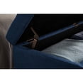 thumbnail image 4 of Bed Bench with 59" Blue Upholstery Storage | Multifunctional in Sleeping and Relaxing Areas | Button Tufted Top with Soft Fabric | Easy to Maintain for Cleanliness, 4 of 5