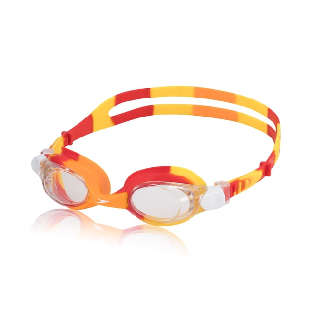 Speedo Lunettes de Natation Récréatives pour Enfants Skoogles - Lien Rouge Orange, Taille Unique