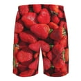 thumbnail image 6 of Kll Strawberry Red Men'S Casual Summer Beach Shorts Hawaiian Shorts With Pockets-Xx-Large, 6 of 9