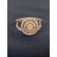 thumbnail image 5 of Pave 0.75 Cts Round Brilliant Cut Diamonds Double Halo Engagement Ring in Hallmark 14K Rose Gold, 5 of 13